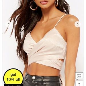 Wrap around crop top